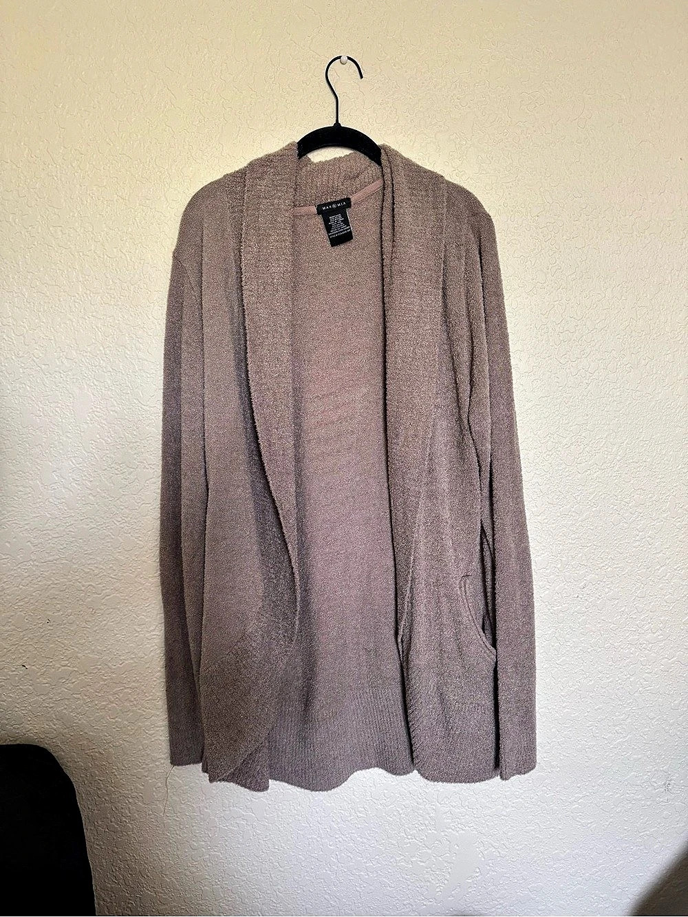 Open Front Cardigan in Purple lilac Size XL